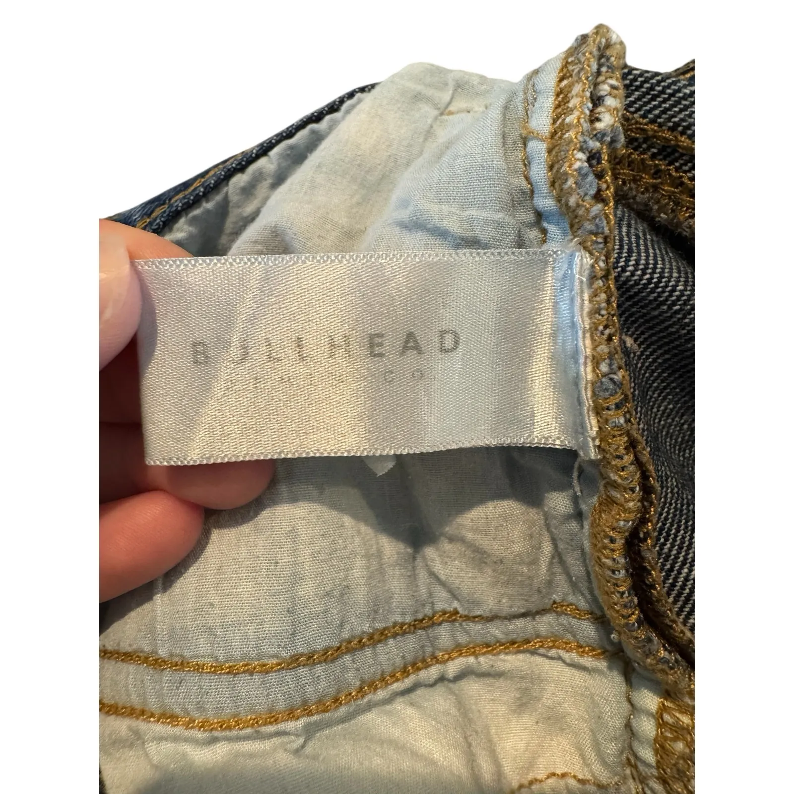 Bullhead Slouchy Jean Shorts Size 9 Frayed Hem Distressed Cutoff High Rise Denim Blue - Image 7