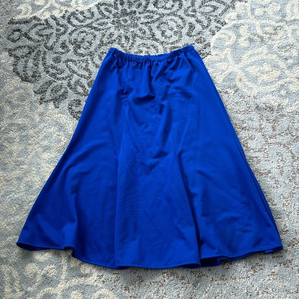 Vintage Bedford Fair Twist Front Top & Skirt Set 10 Blue - Image 9