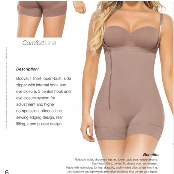 Ann Chery Shapewear Backless Bodyshaper Size XS Tan - Image 2