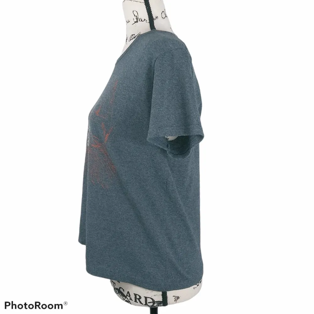 Cabelas Blue Crop Top Deer Skull Headdress Size L - Image 3