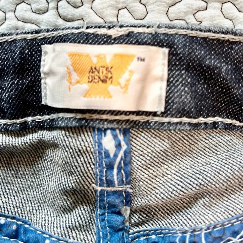 ANTIK Bootcut Low Rise Embroidered Pocket Jeans *Length Altered* Sz 26P💛 - Image 11