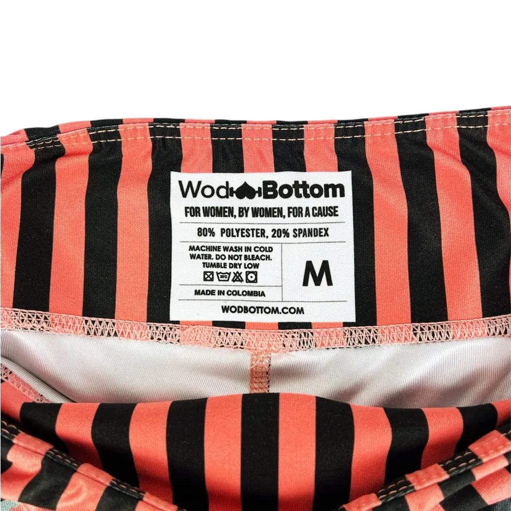 Wodbottom Orange Turquoise Leopard Print Shorts 3” CrossFit Workout Size Medium - Image 6