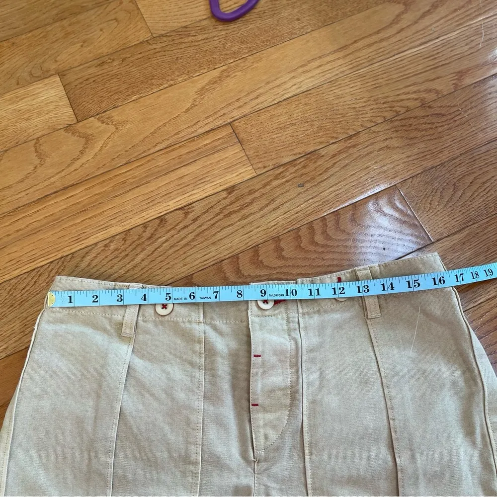 FREE PEOPLE All Yours Micro Mini Shorts Khaki Neutral Brown Utility Cargo Sz 8 - Image 5