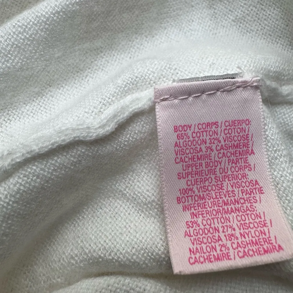 Victoria's Secret Cashmere Blend White Long Sleeve Sweater Dress Size Small - Image 5