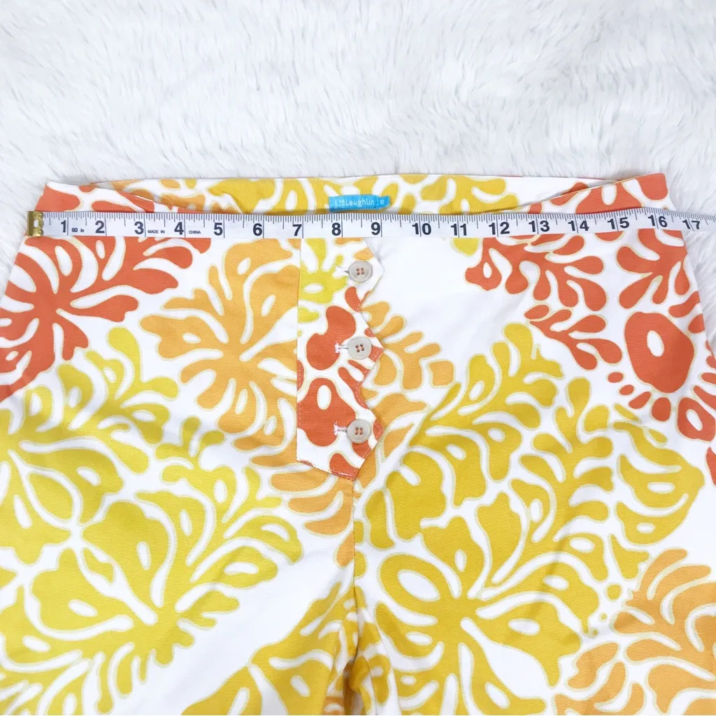 J McLaughlin‎ Yellow Orange Patchwork Cotton Ankle Pant Colorful Stretch Size 10 - Image 10