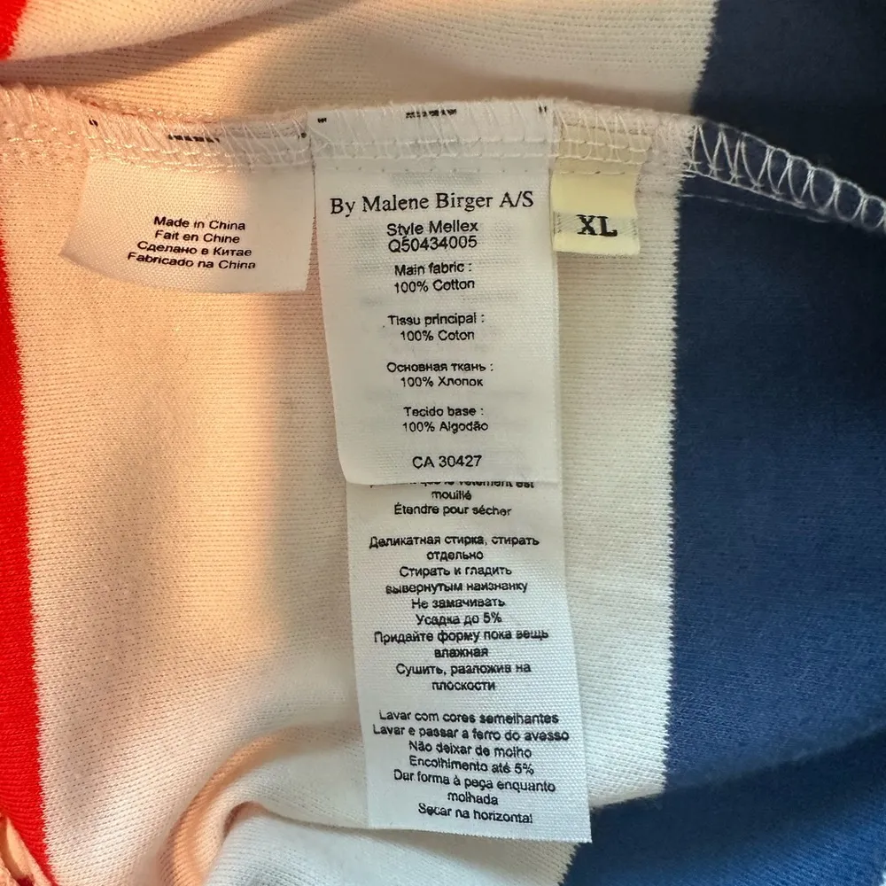 New By MALENE BIRGER Striped Red and Blue Women's Skirt Size XL - Image 6