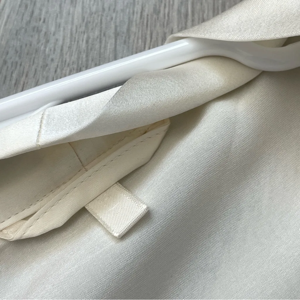 Skims Silk Robe mrs embroidery pocket womens Cream size 2x/3x bride bachelorette - Image 2