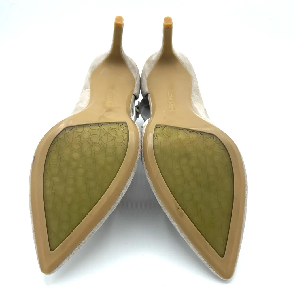 Calvin Klein Taupe Suede Ankle Booties Size 8.5 - Image 8