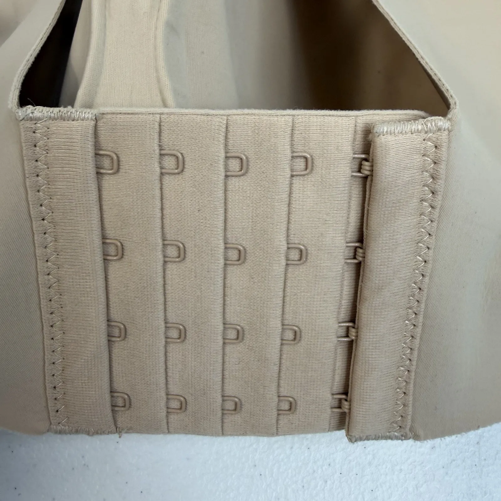 Beige Plus 2XL Seamless Wirefree Bra Full Coverage Wireless Wide Strap Nude Tan Size 2X - Image 8