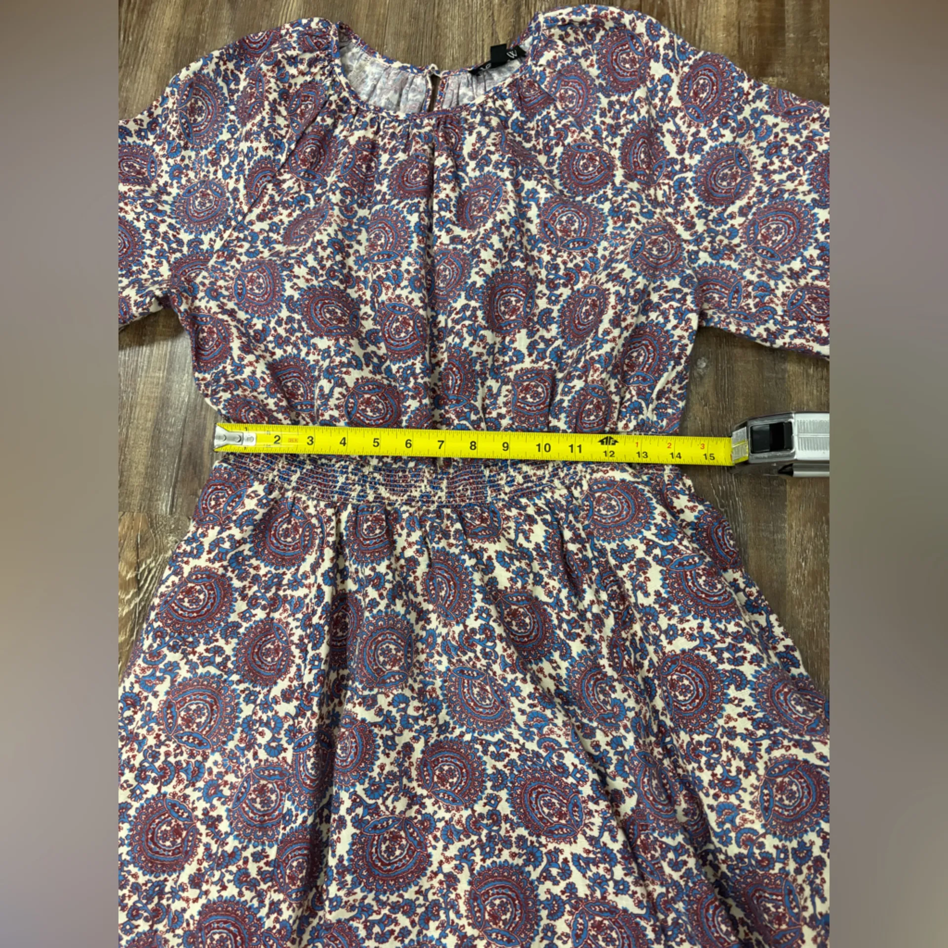 J. Crew Palermo Smocked Waist Linen Mini Dress in Floral Bouquet Medium Preppy - Image 8