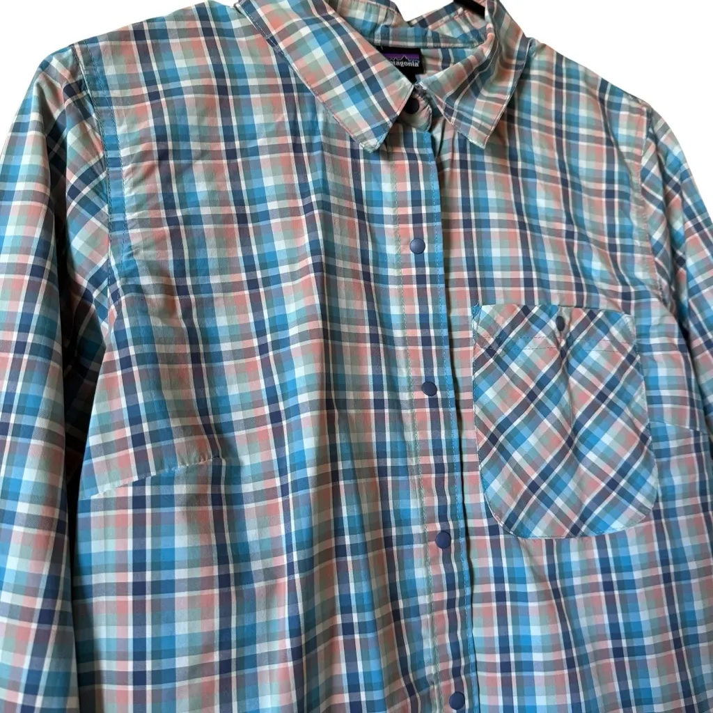 Patagonia Western W's Long-Sleeve Snap Button Havasu Shirt Plaid SZ M - Image 3