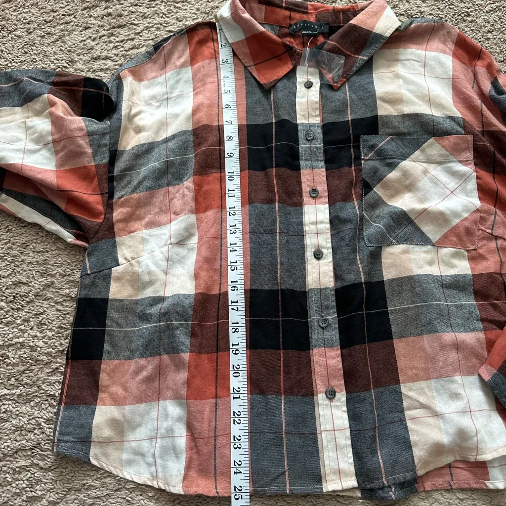 Sanctuary  Bianca Gingham Button-Up Blouse size 1X - Image 9