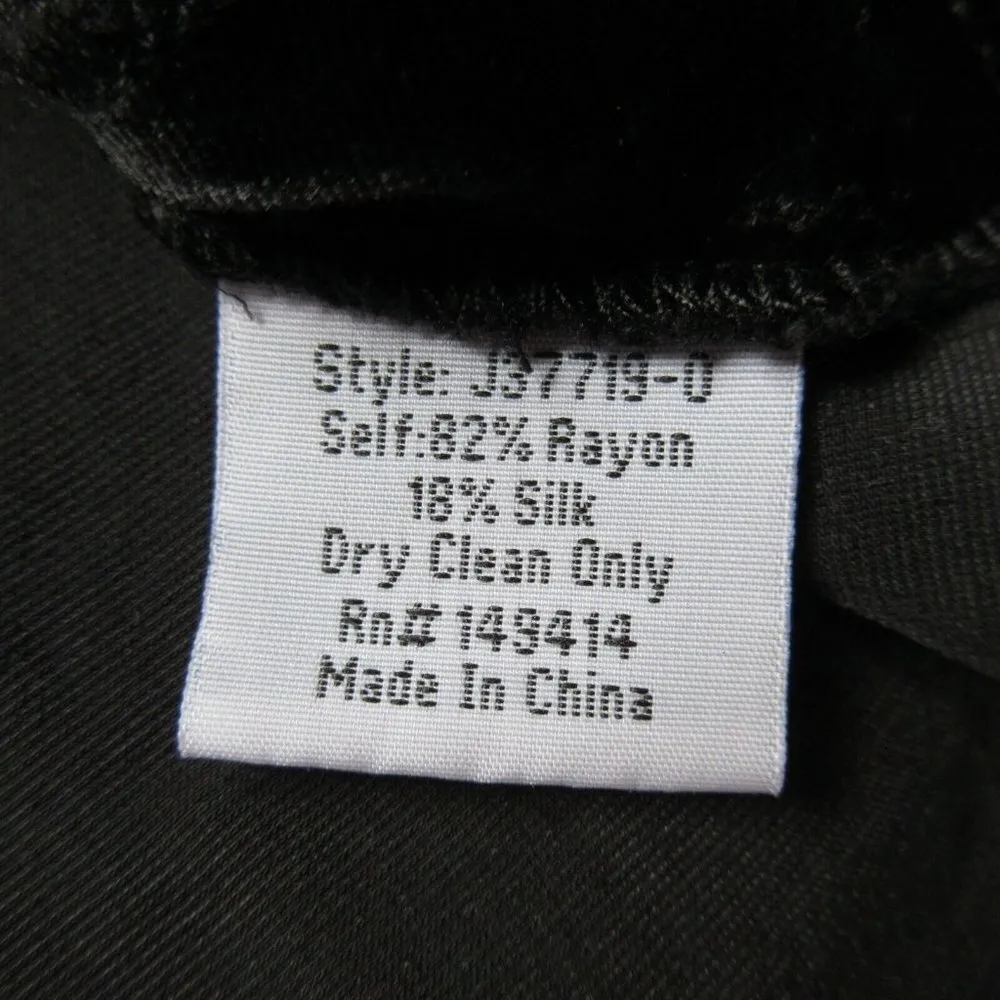 NWoT Johnny Was Isla in Black Embroidered V-neck Velvet Tunic Kimono Dress XS - Image 5