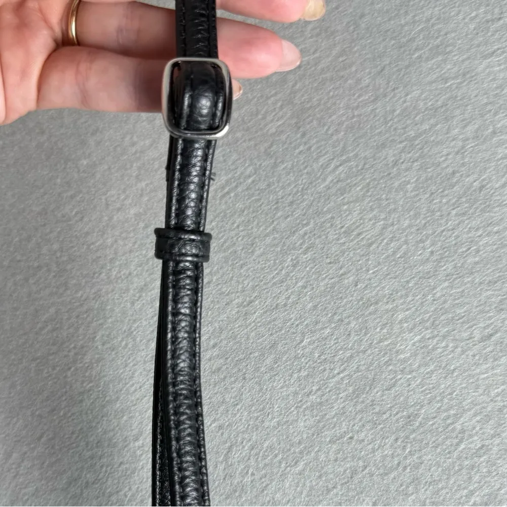 Giani Bernini Rosette Wallet Crossbody Black Faux Leather Crossbody Floral - Image 12