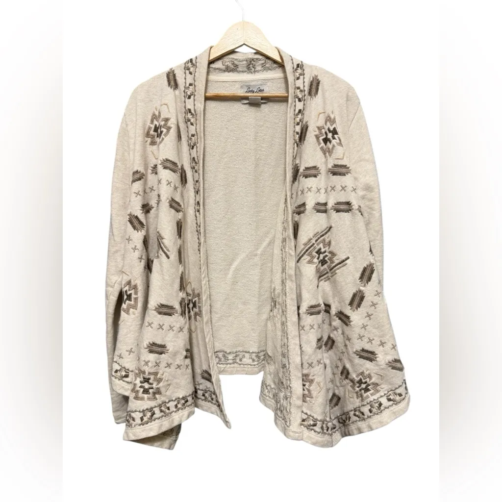 Lucky Brand Cream Patterned Women's Cardigan - Image 2