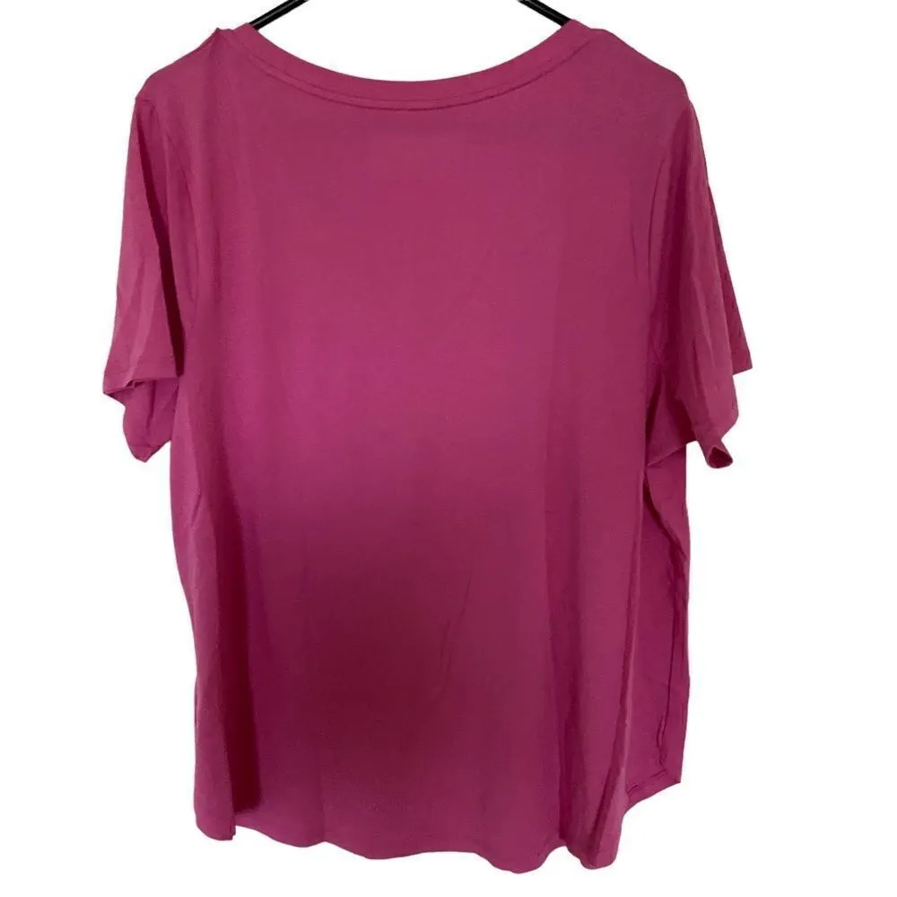 Ava & Viv NEW pink crew neck short sleeve size 1X - Image 4