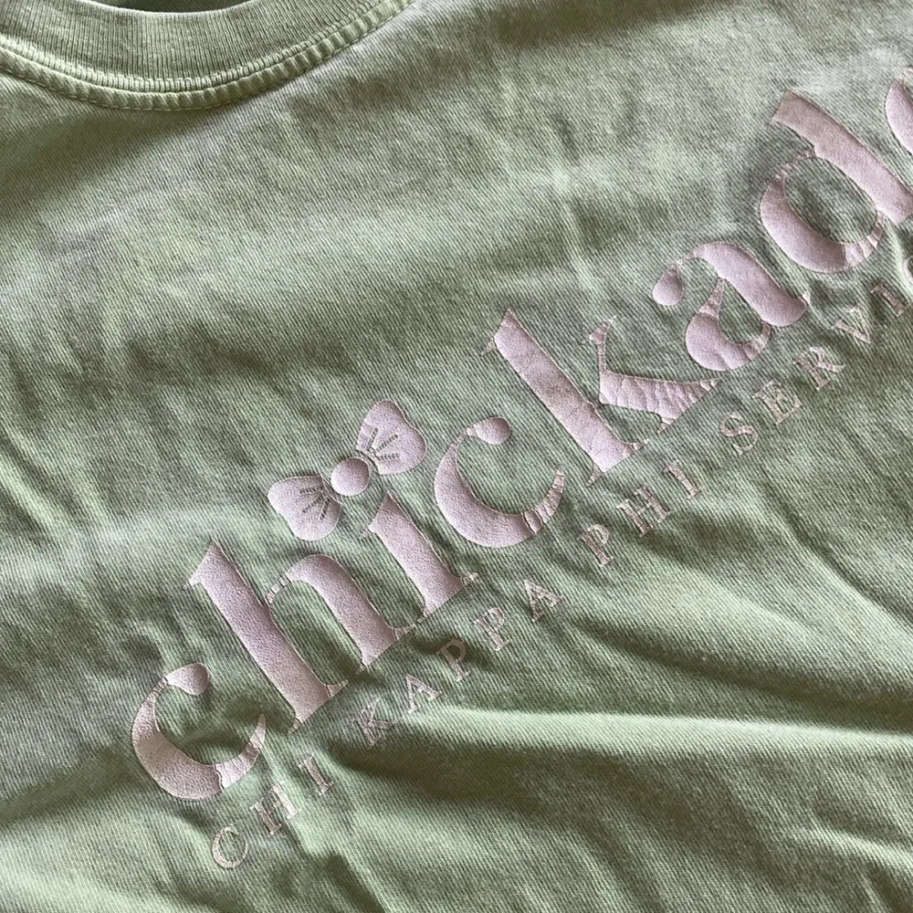 Comfort Colors Chickadees Green Short Sleeve Shirt Unisex Size Small Soft EUC - Image 8