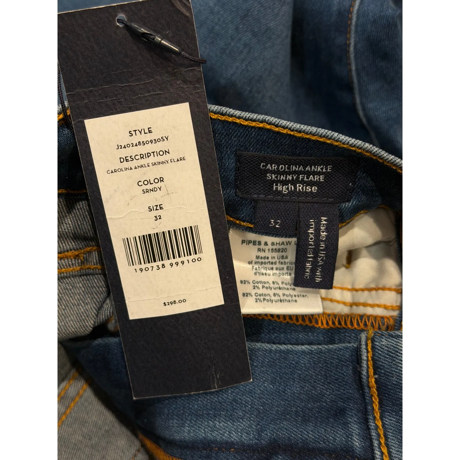 NEW NWT Veronica Beard Carolina Ankle Skinny Flare Jean size 32 - Image 7