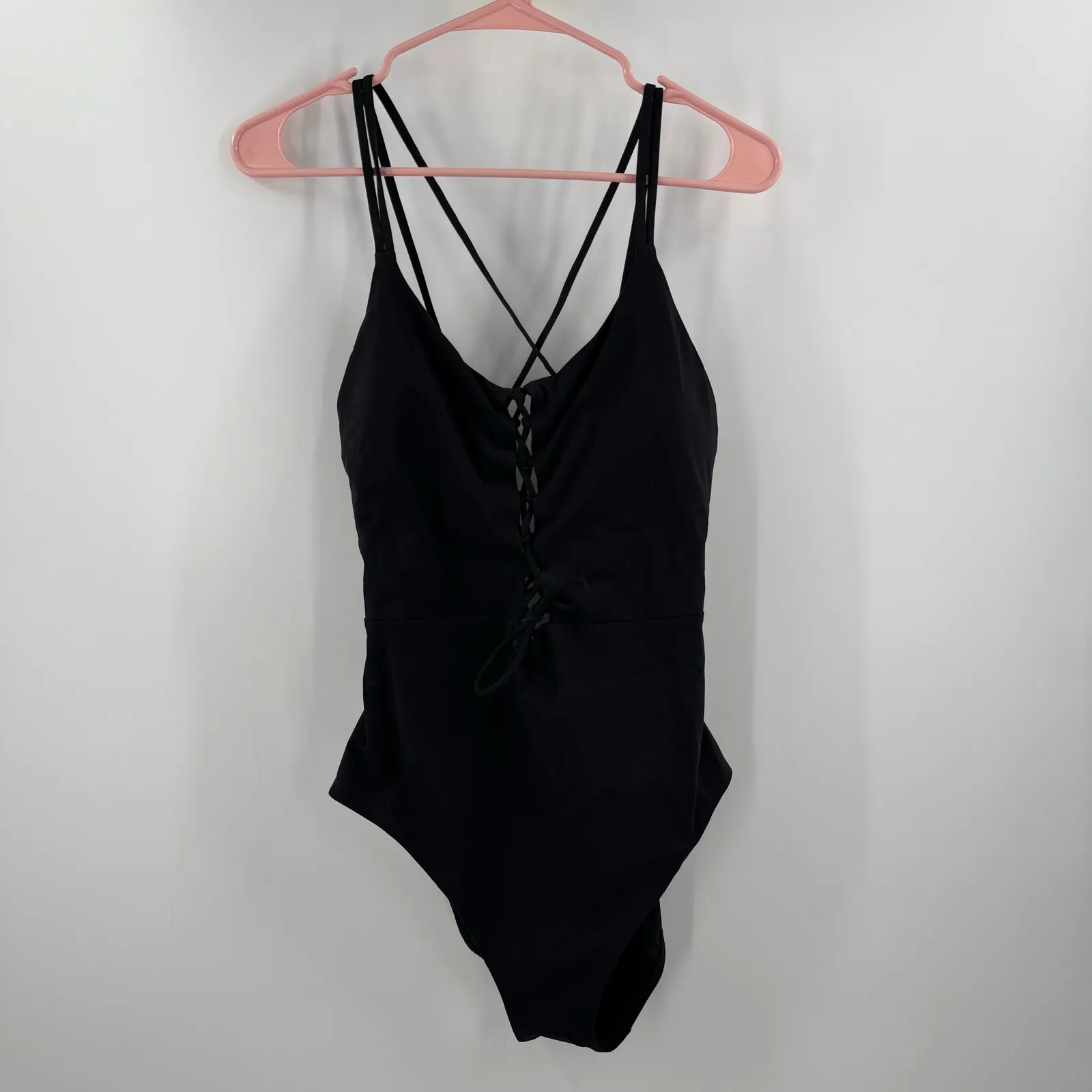 Skinny Dippers Swimsuit Size Large NEW Jelly Beans Suga Babe Lace Up Black NWOT - Image 16