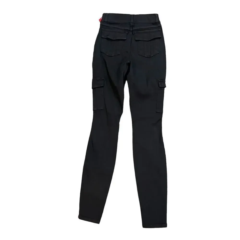 Spanx NWT  Stretch Twill Ankle‎ Cargo Pants Tall in Washed Black Size Small - Image 6