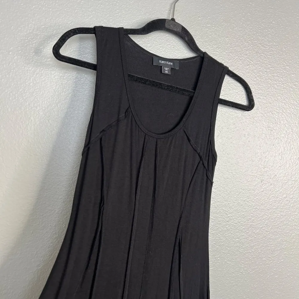 NWOT Karen Kane Outside Seam Tank Dress Knee Length Jersey Knit Stretch Black XS - Image 6