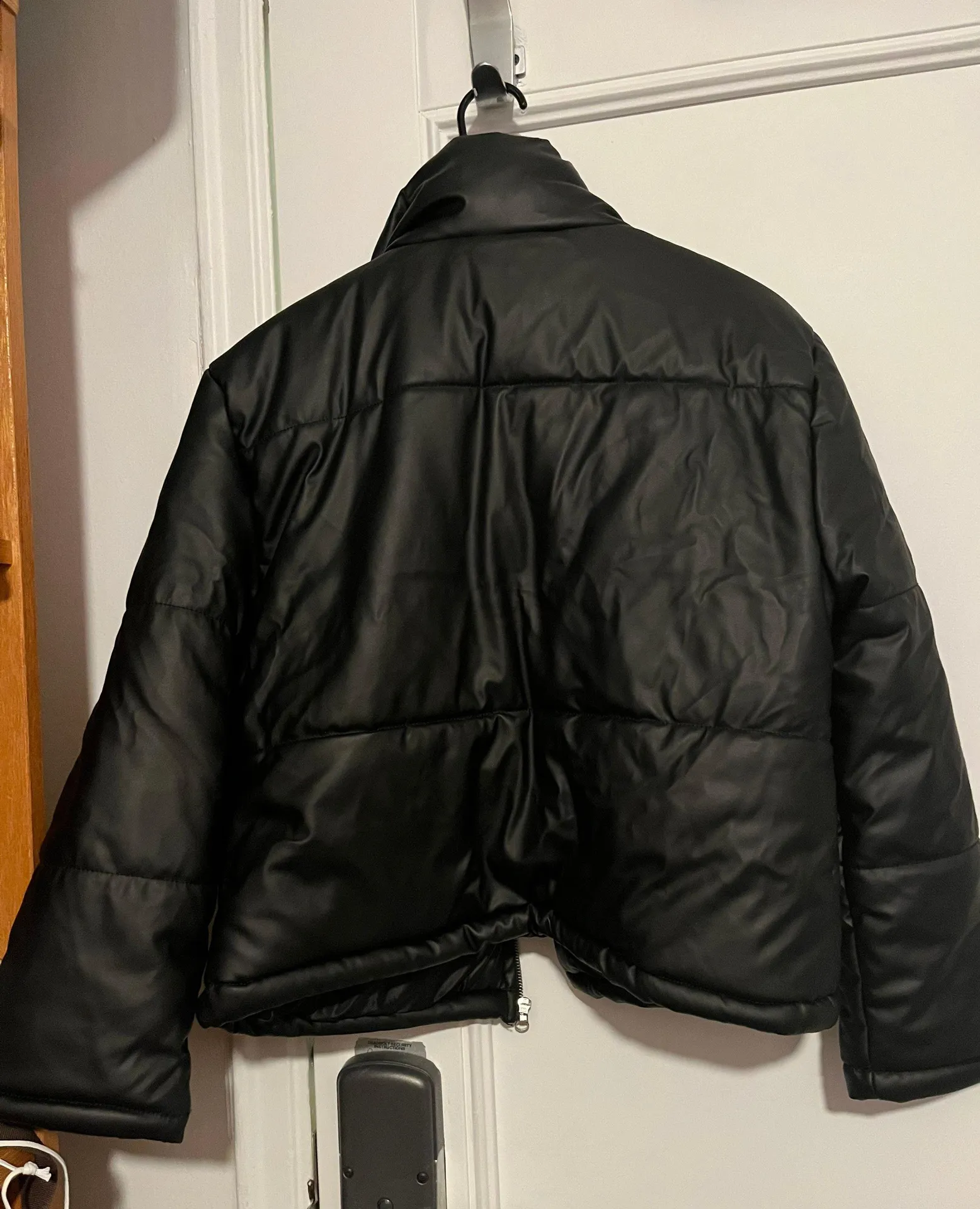 Rue 21 Leather Black puffer jacket - Image 3