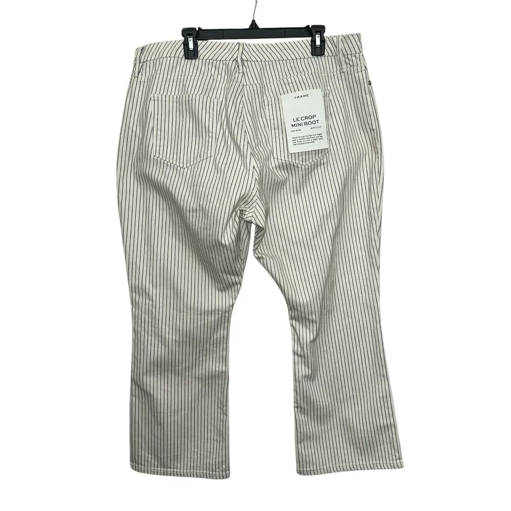Frame Le Crop Mini Boot Size 33 Pinstripe Nautical Fisherman Coastal Preppy NWT - Image 3