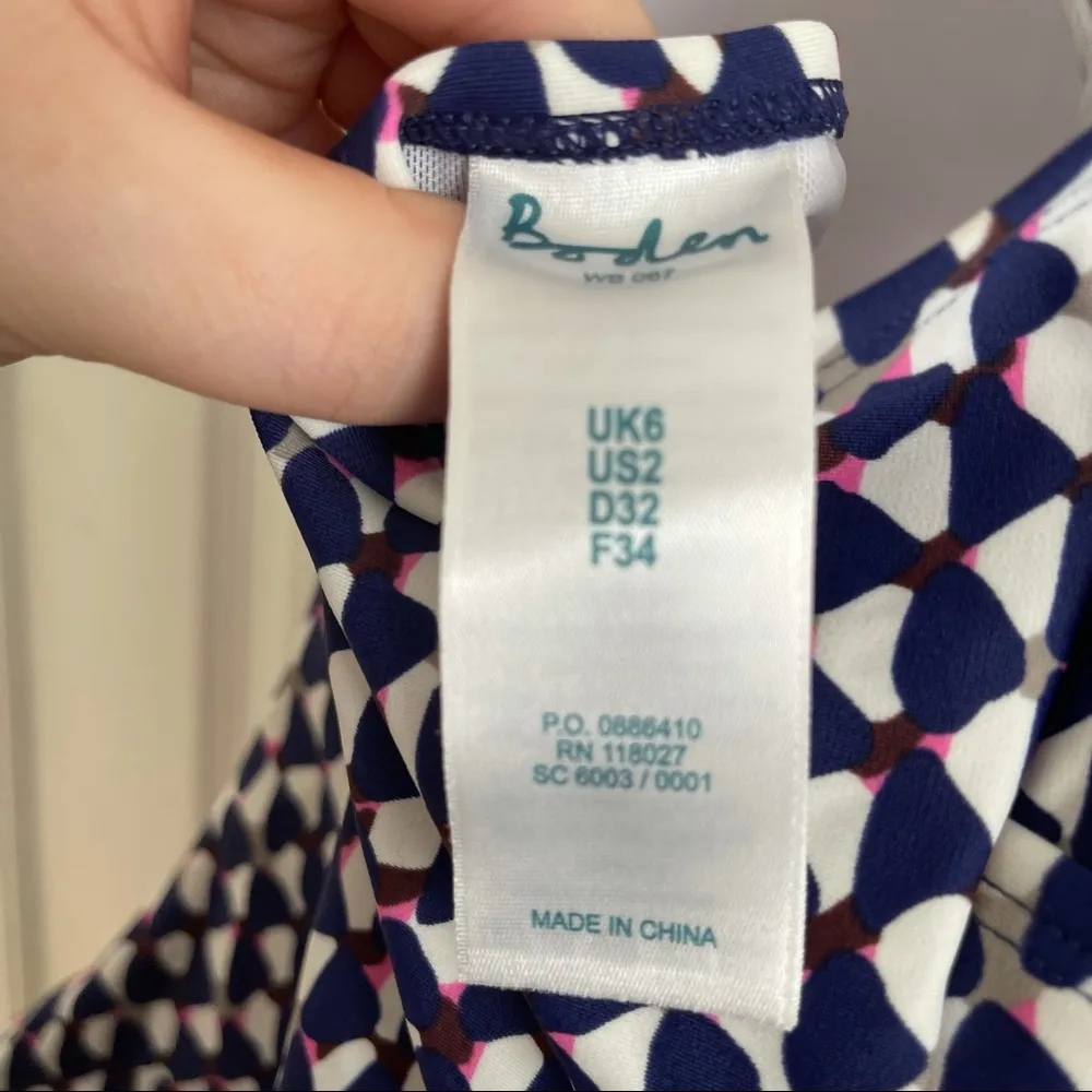 Boden Pinwheel Print Halter Tankini Bathing Suit Top Size 2 NEW WITH TAGS - Image 7