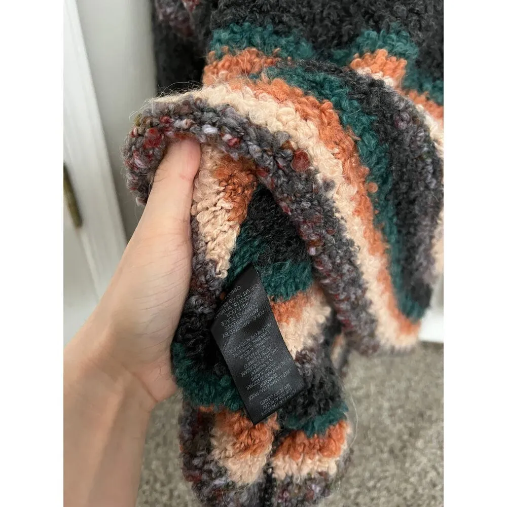 Moth by Anthropologie Italian Wool Earth Tone Striped Turtleneck Sweater - Image 7