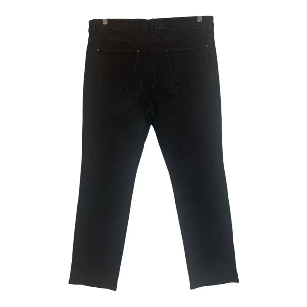 Eileen Fisher womens medium lightweight black jeans straightleg denim cotton - Image 8