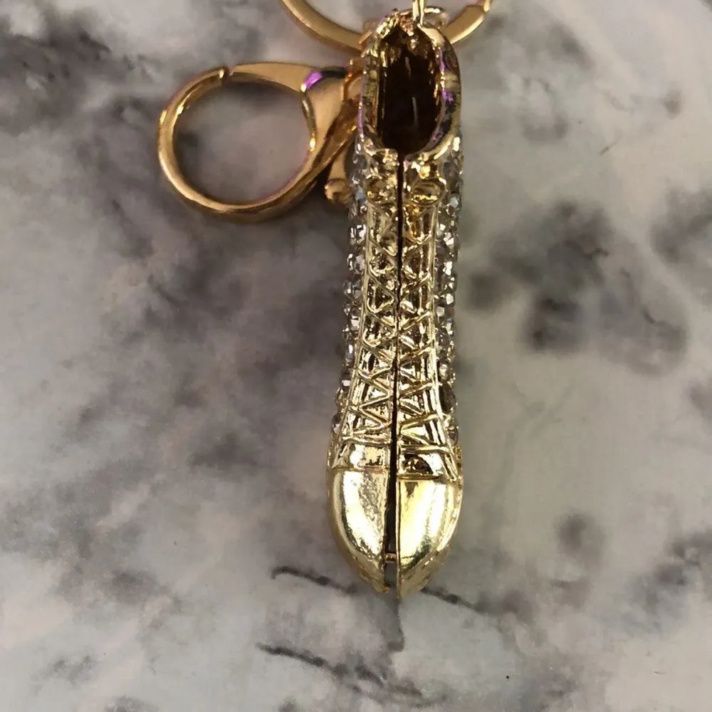 Converse diamond and gold accent bag charm LAST ONE . - Image 4