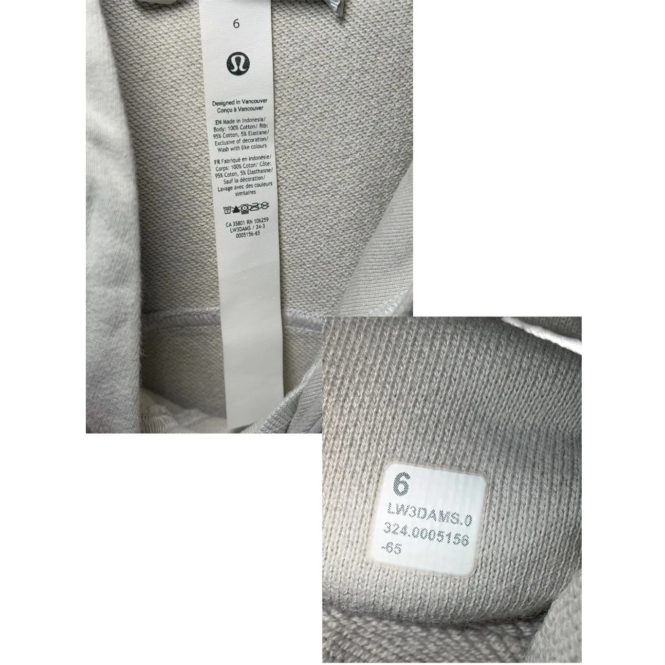 Lululemon All Yours Hoodie French Terry In Vapor Size 6 - Image 9