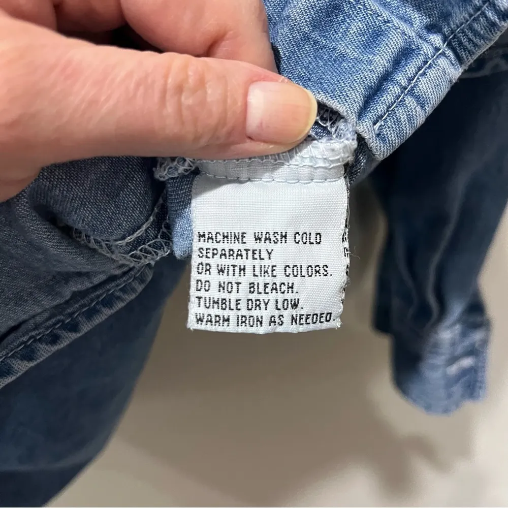 Vintage Bobbie Brooks Shirt Womens Large Denim Cardinal Embroidered Size Large - Image 5