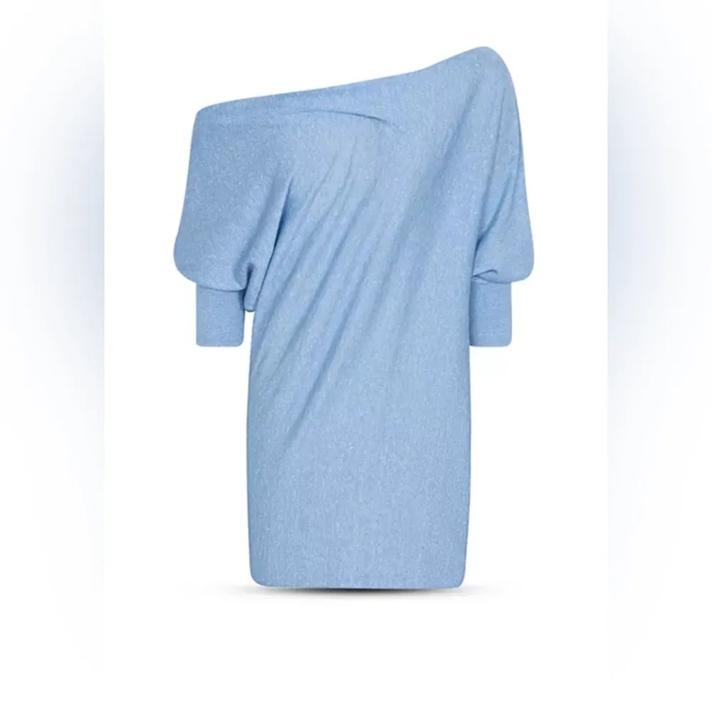 REISS Flo Draped One-Shoulder Top in Aqua Blue, Size S New w/Tag Retail $220 - Image 4