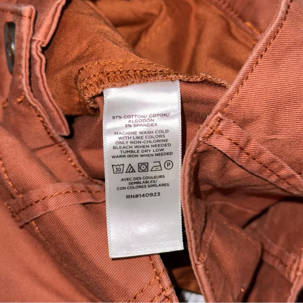NWT Loft Monroe Slim Chino Pants Size 6 Burnt Orange Ankle Length Cotton Stretch - Image 8