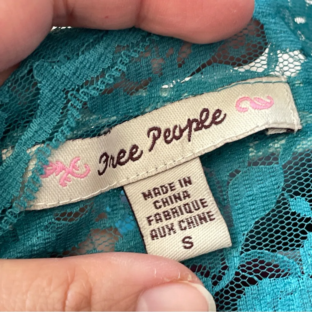 Free People Top silk floral ribbon sleeveless womens Purple (small) fairy grunge - Image 2