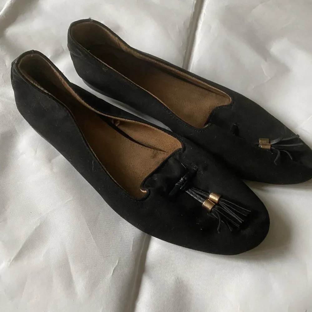 Basic Edition black with tassels ballerina flats - Image 3