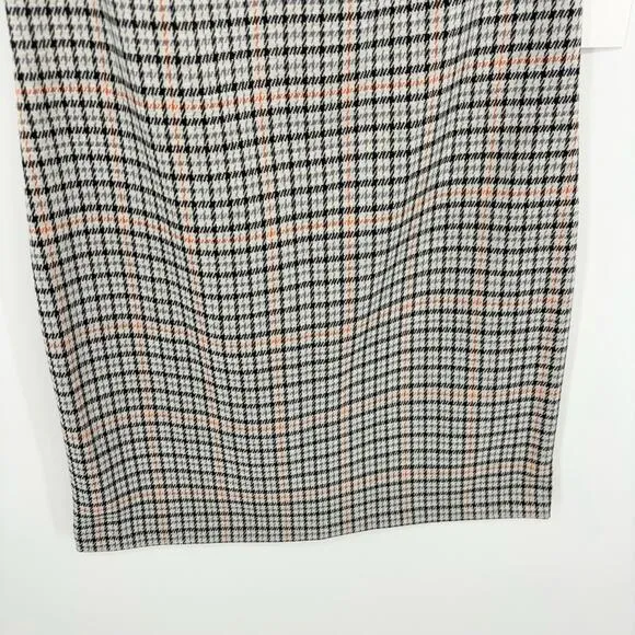 Calvin Klein Herringbone Check Print Short Sleeve Shirt‎ Dress Size 8 NWT - Image 5