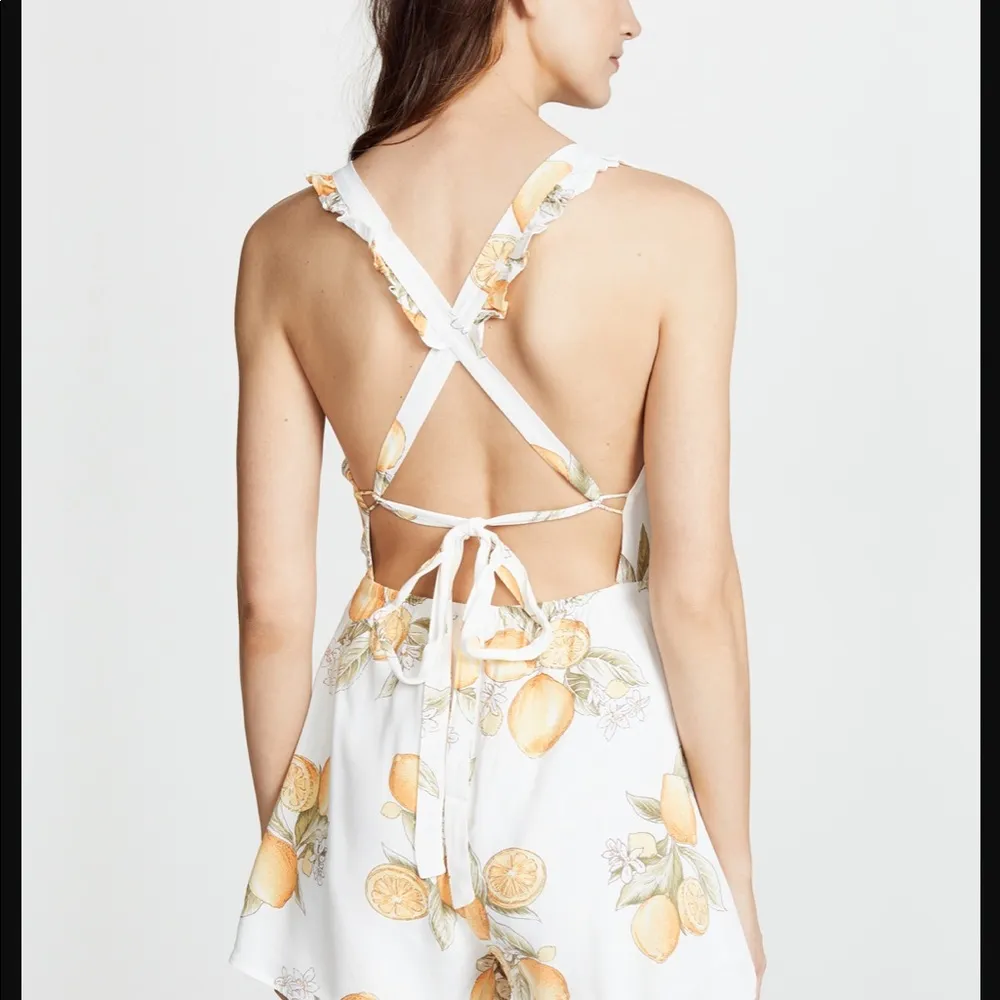 FL&L lemonade open back ruffle strap romper - Image 6