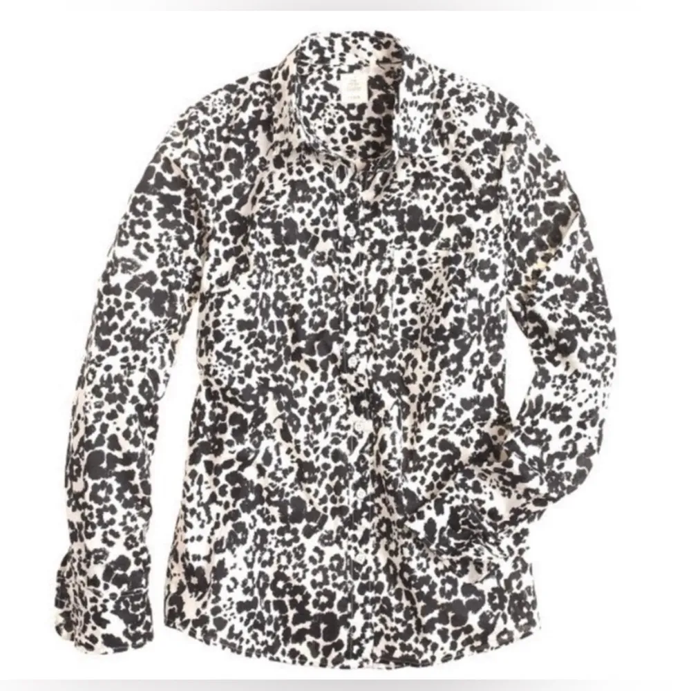 J. Crew Snow Leopard Print Boy Shirt - Image 8