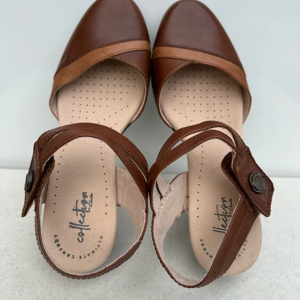 New Women’s Clarks Valarie Rally Sandals in Mahogany Size 10 Medium - Image 6