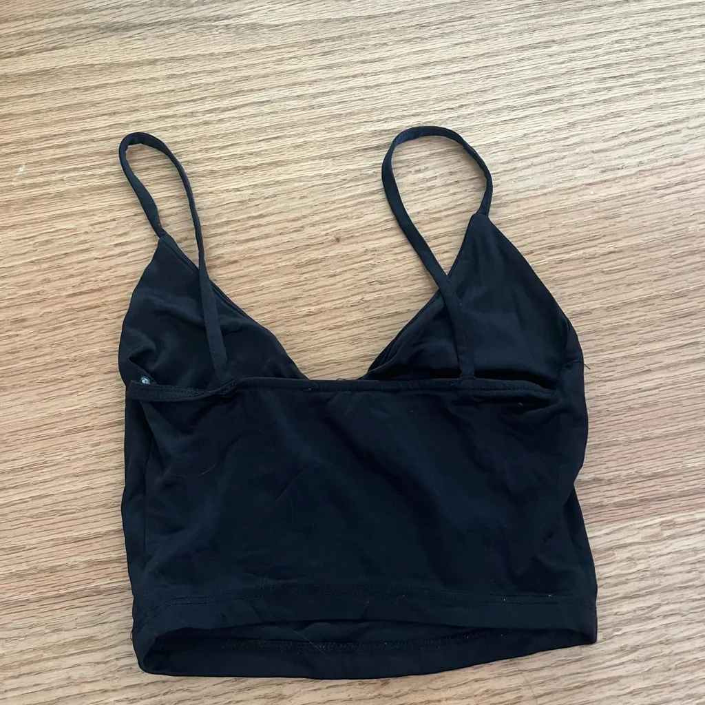 5/$25 Bershka black cropped tank - Image 2
