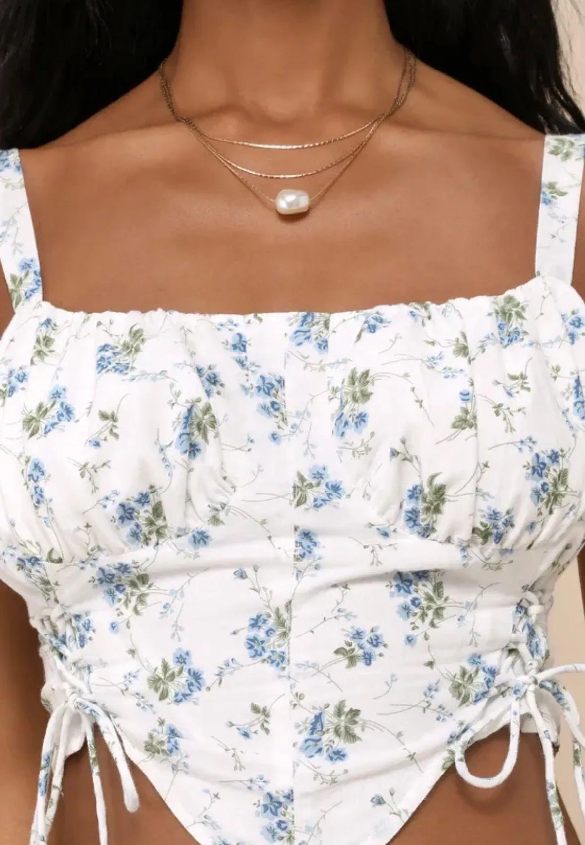 Lulus  Floral Crop Top - Image 3