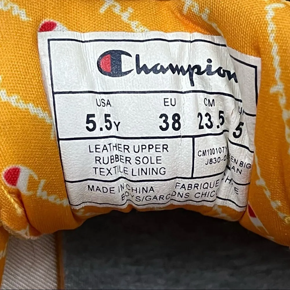 Champion Youth 93 Eighteen Big C Gold Suede Sneakers 5.5 Y Women 7 - Image 7