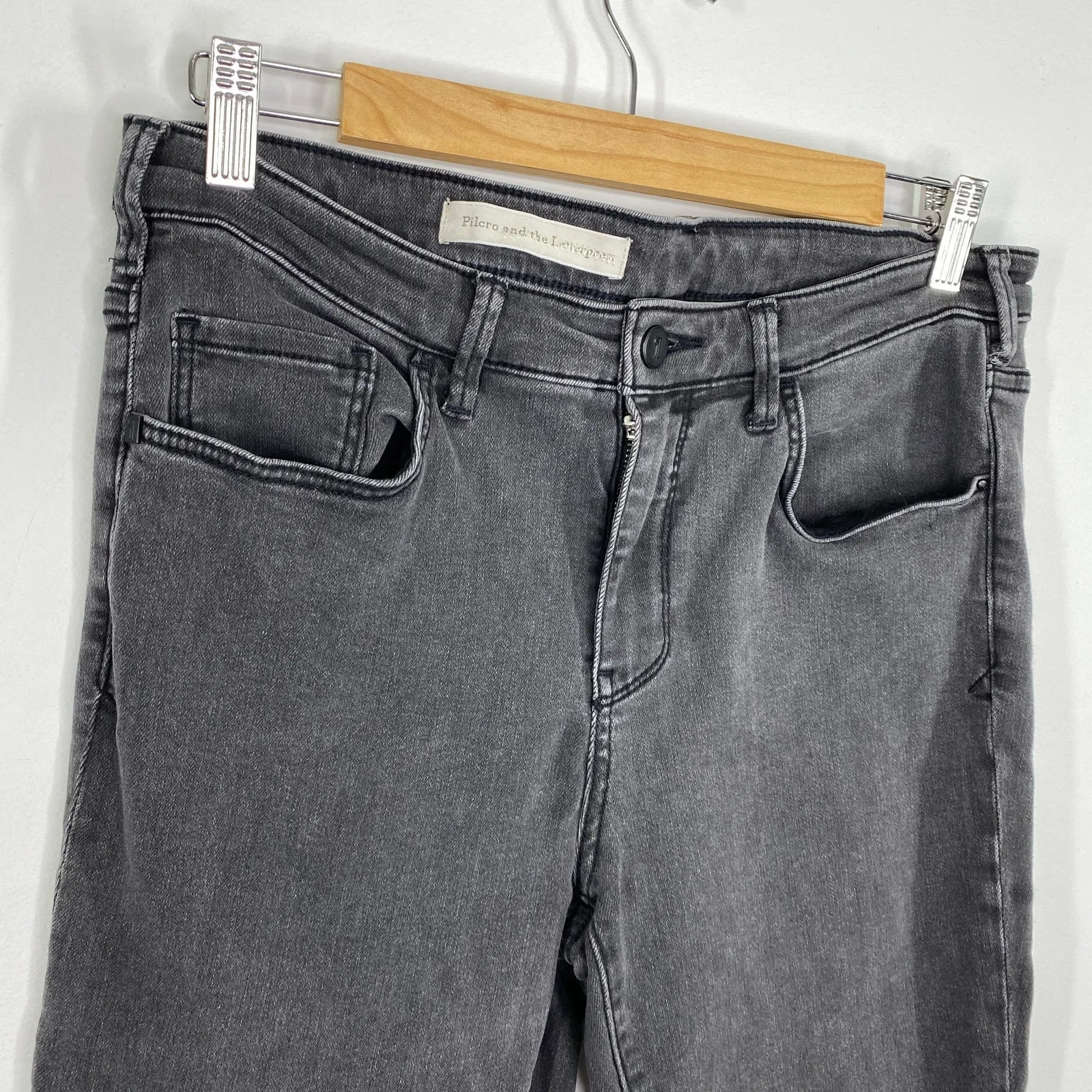 Anthropologie Pilcro & The Letterpress Grey Denim Skinny Jeans Women's Size 31 - Image 5
