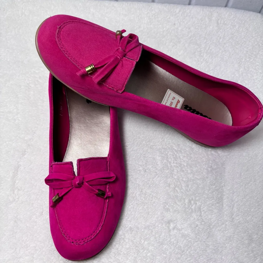 Bata Women's Pink Loafers Casual‎ Size 9 - Image 3