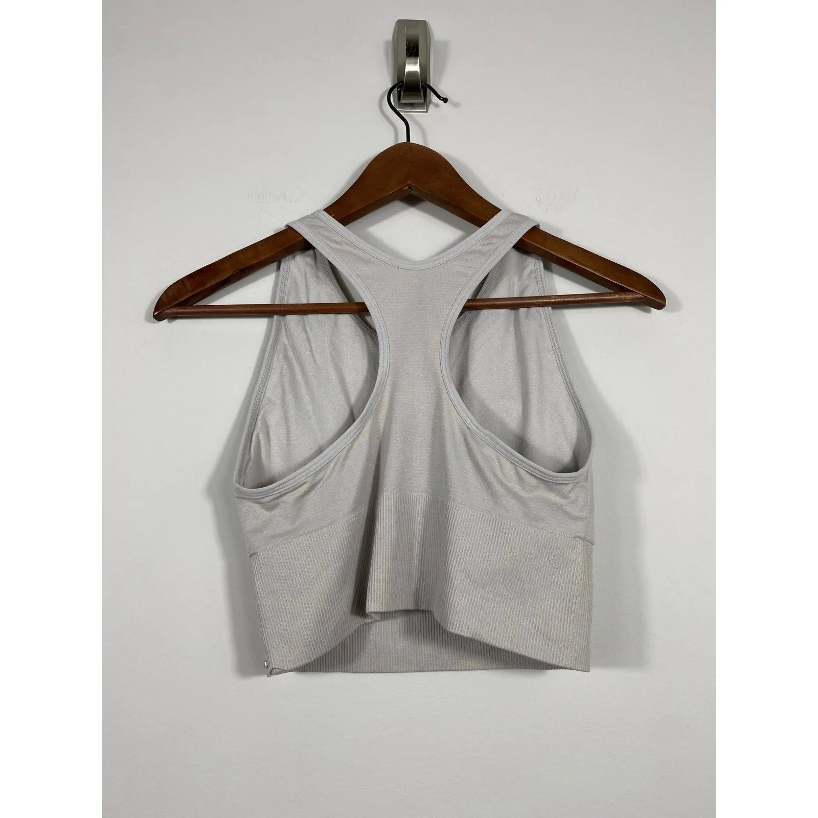 Victoria’s Secret PINK Active Seamless Lightly Lined Sports Bra Tank Gray- M - Image 2