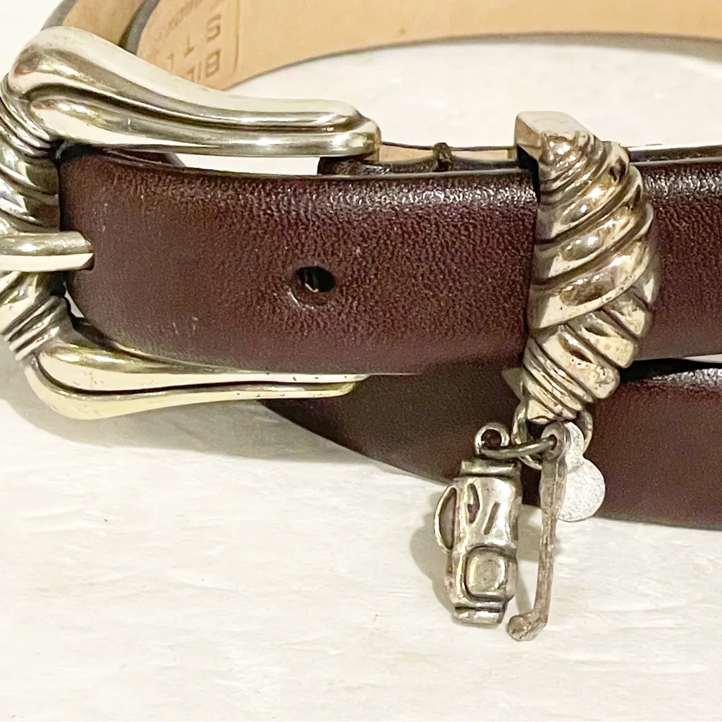 Bill Adler Studio Size Medium Brown Leather Golf Charms Skinny Womens Belt‎ - Image 2