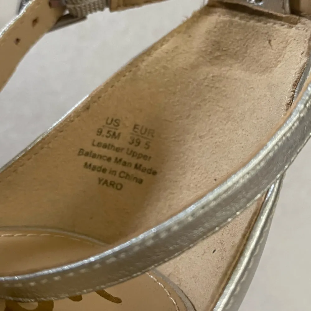 Sam Edelman Yaro Silver Leather Block Heels size 9.5 - Image 6