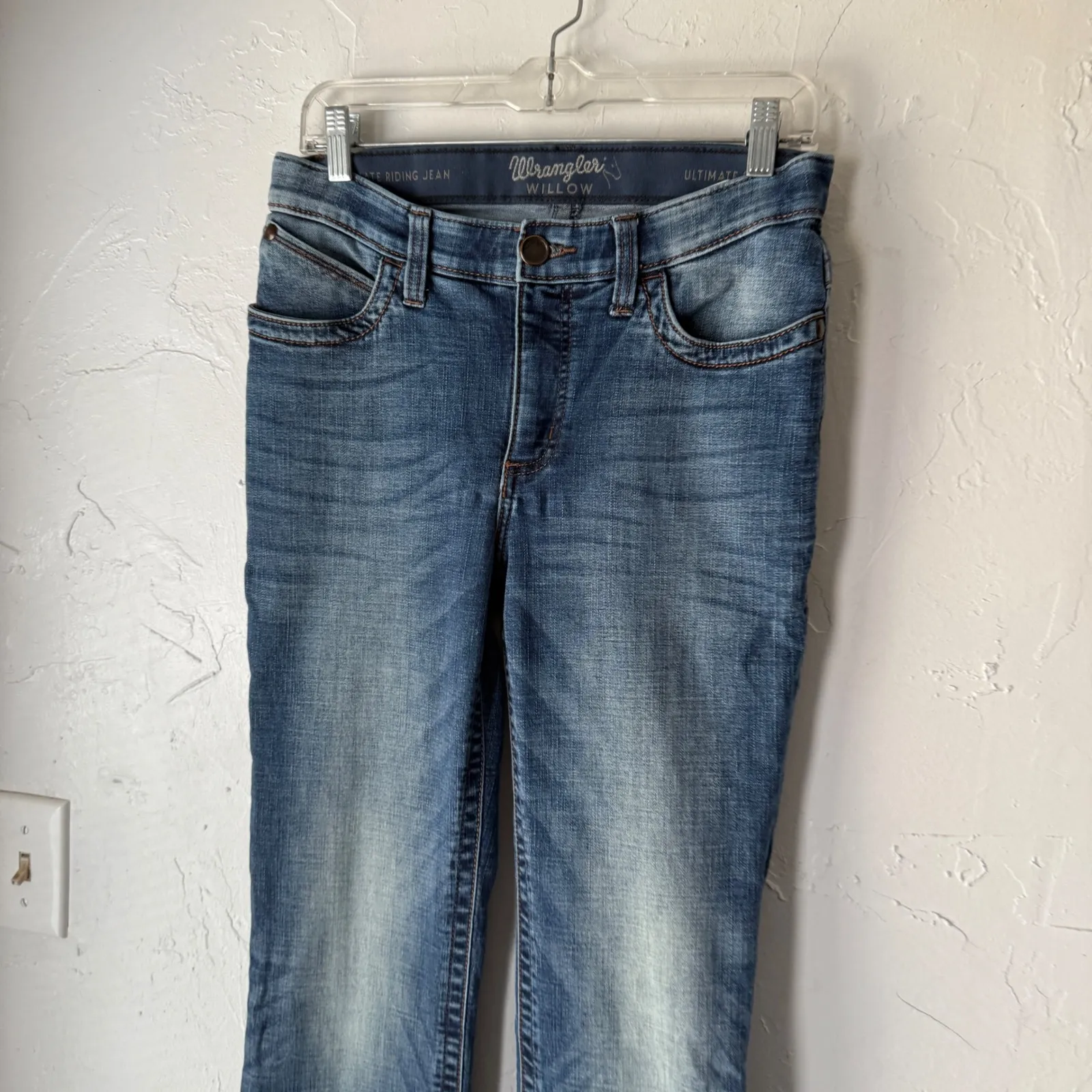 Wrangler Willow Ultimate Riding Jean Western Blue Denim Bootcut 9 Tall - Image 3